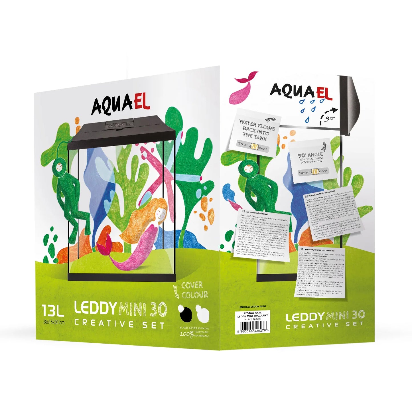 AquaEL AQUARIUM SET LEDDY MINI 30 white - acuario blanco de 13 litros