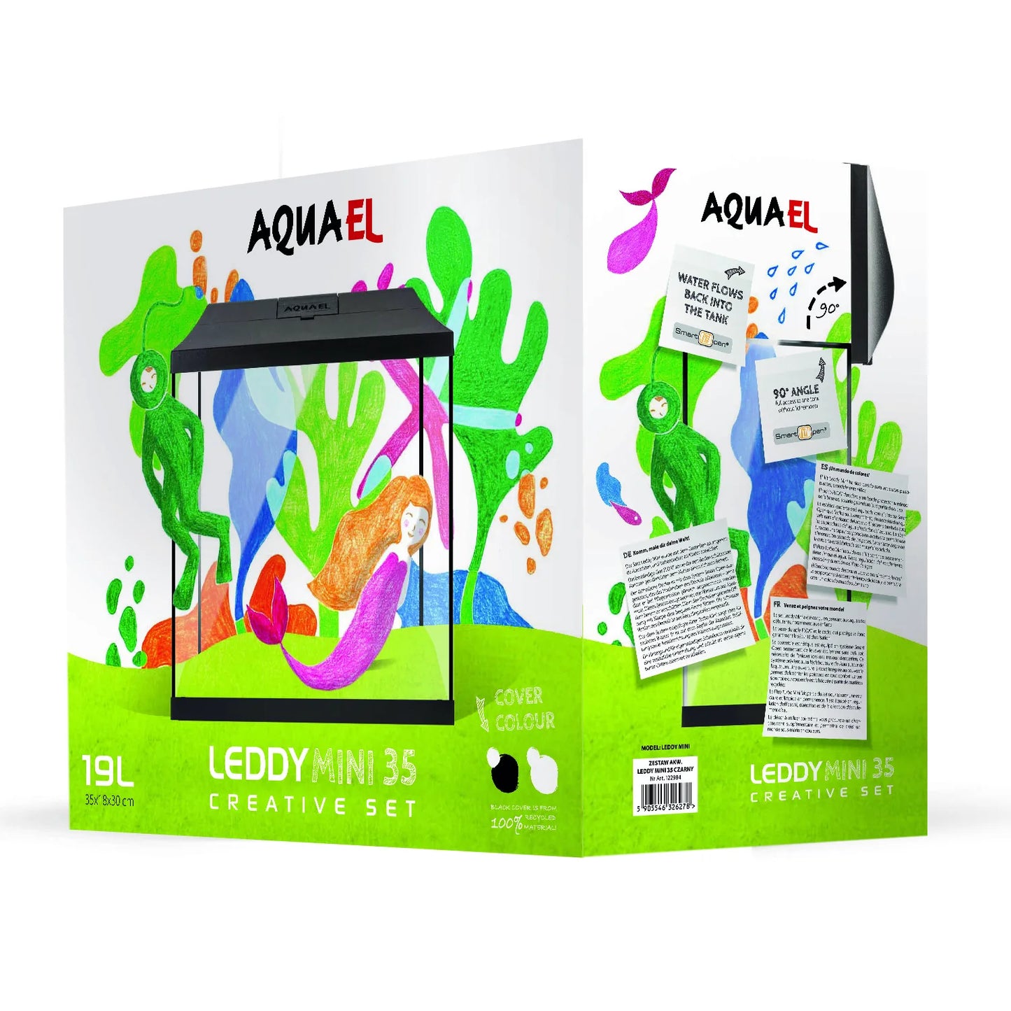AquaEL AQUARIUM SET LEDDY MINI 35 white - acuario blanco de 19 litros