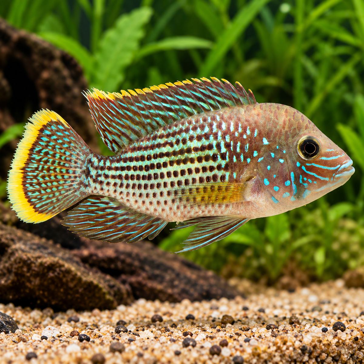 Aequidens rivulatus criado en Alemania talla 6-8cm