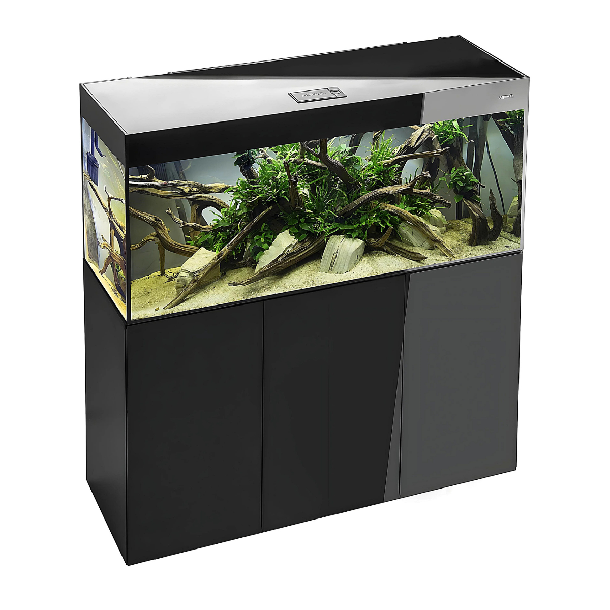SET Aquael Glossy 120 de 260L (acuario + mesa + tapa con iluminación) - Negro