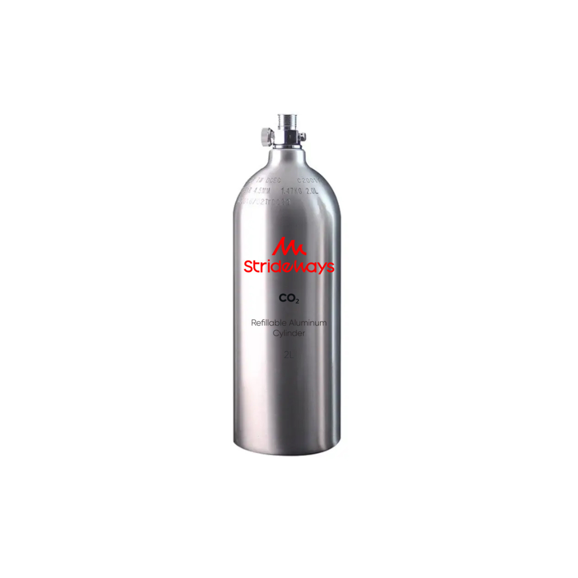 Strideways Co2 Aluminum Bottle – 2l Lleno Y Rellenable 