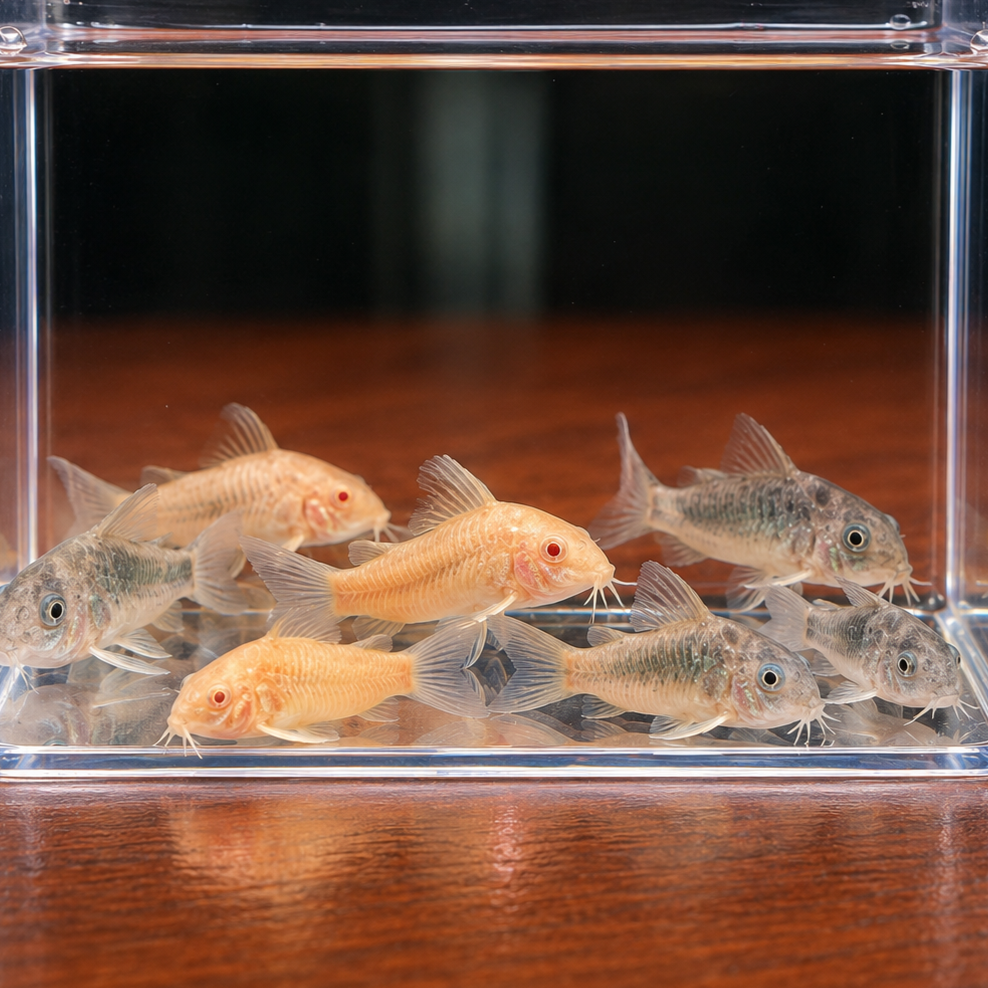 Pack 8 corydoras paleatus surtidas | Oferta con envio incluido