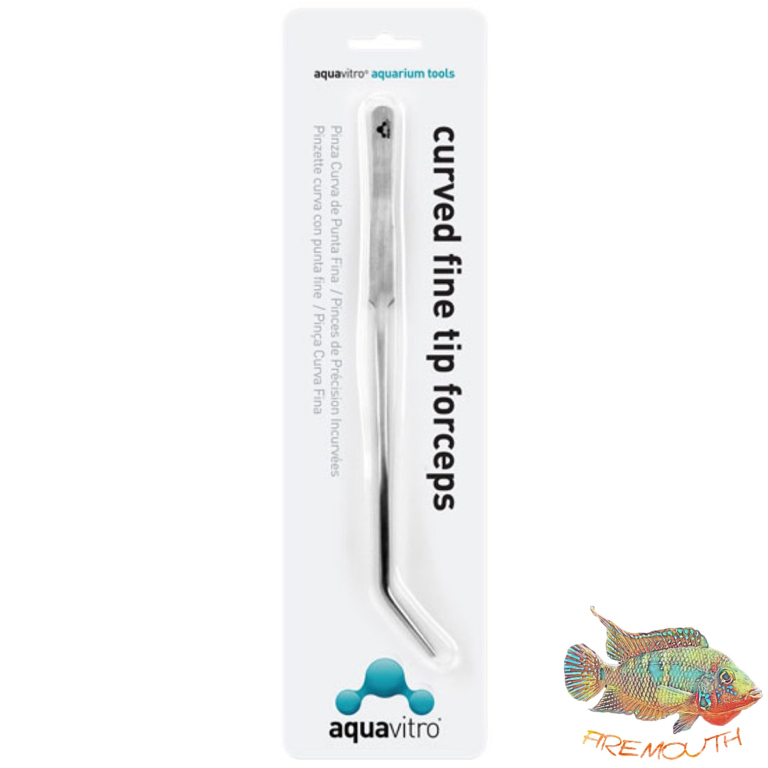 Pinza Curva de Punta Fina, 25 cm de Aquavitro