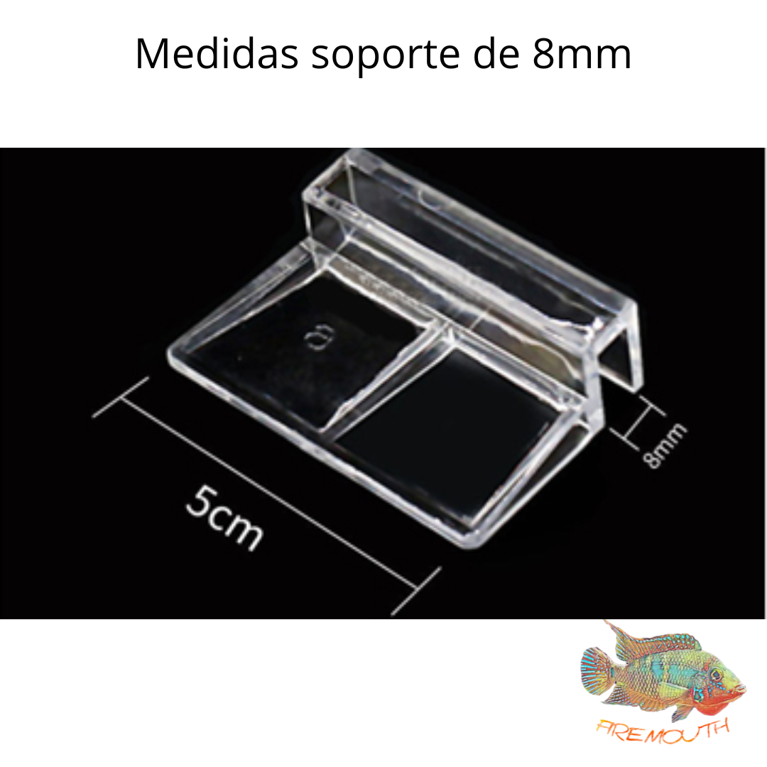 Soporte tapa acuario pack de 4uds (diferentes mm grosor)