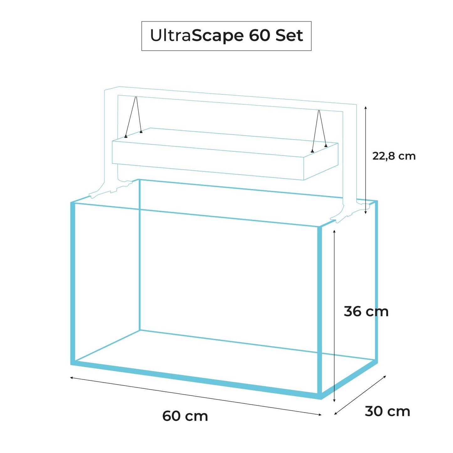 Set ultrascape 60 Snow Aquael