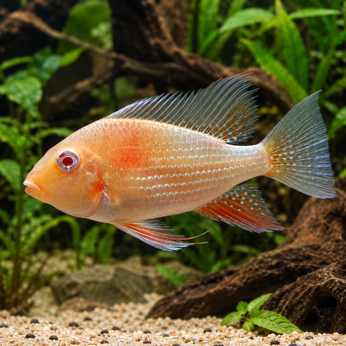 Acarichthys heckelii Albino talla 5-7cm