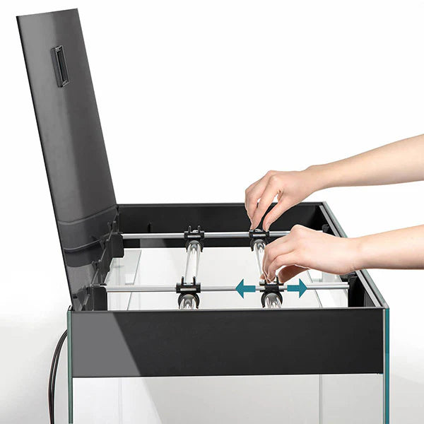 SET Aquael Glossy 100 de 215L (acuario + mesa + tapa con iluminación) - Negro