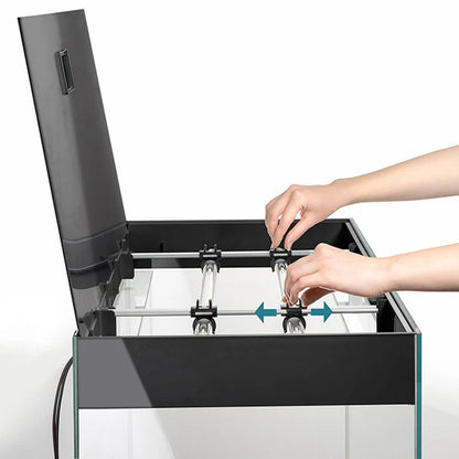 SET Aquael Glossy 100 de 215L (acuario + mesa + tapa con iluminación) - Negro