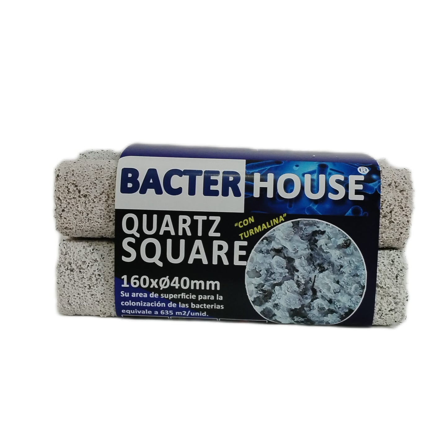 Bacterhouse Quartz Square 160x40mm with tourmaline 