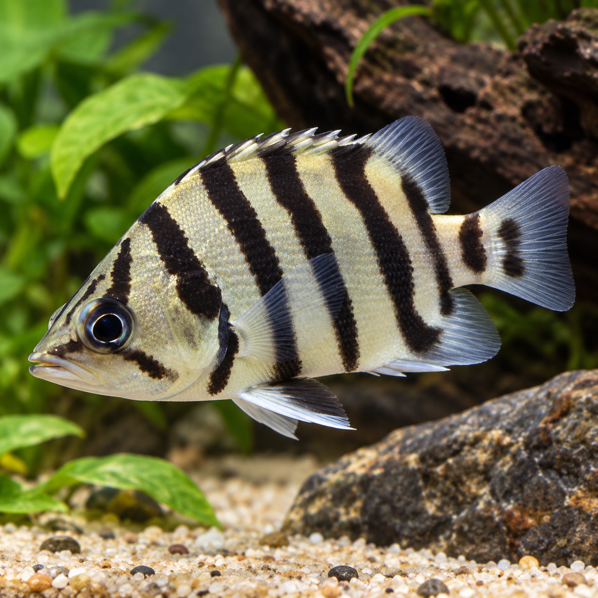 Datnioides quadrifasciatus talla 5cm