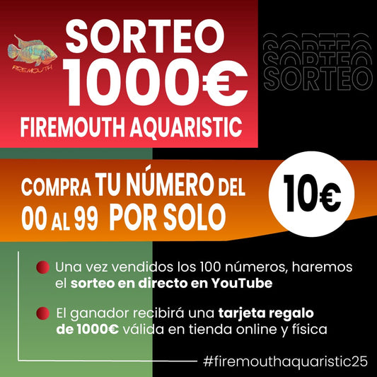Sorteo 1000€ noviembre en Firemouth Aquaristic