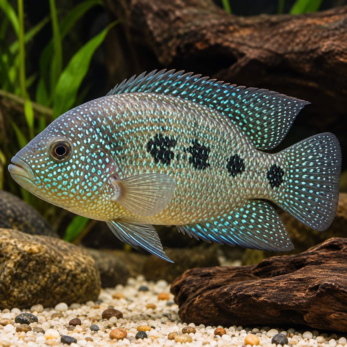 Herichthys cyanoguttatus - Texas Cichlid