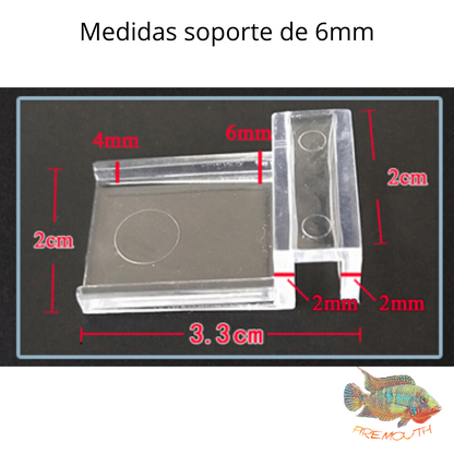 Aquarium lid support pack of 4 units (different mm thickness)